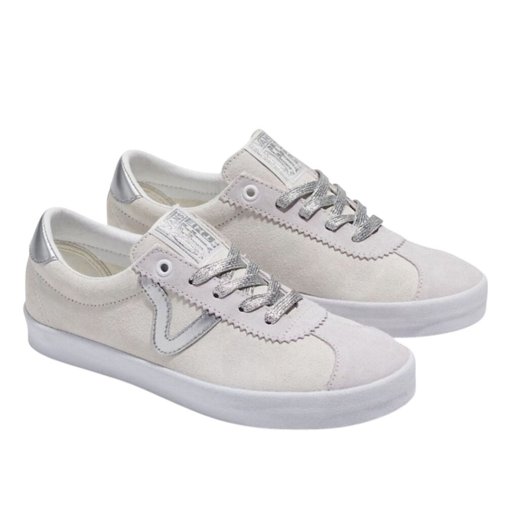 Vans Sport Low High Shine Grey Blanc De Blanc Suede Men’s 6 / Women’s 7.5